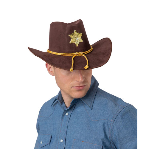 Deluxe suede sheriff hat - sheriff,