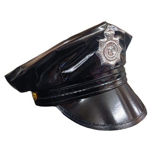 Adult police hat black - adult,