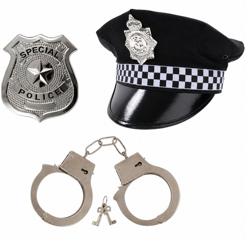 Policeman 3pc set police hat - policeman,
