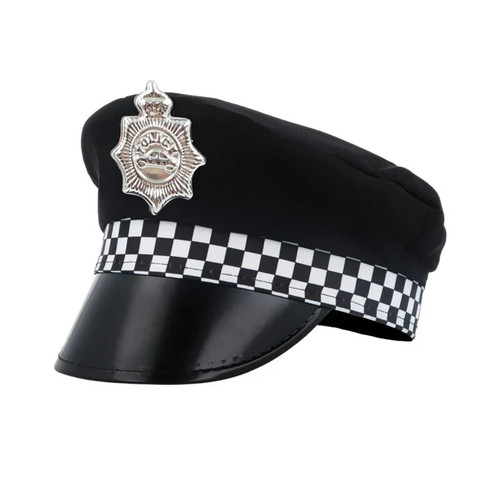 Police officer hat black - police, –