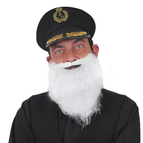 Adults black sailors hat gold - adults,