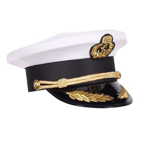 White captains cap sailors - captains,