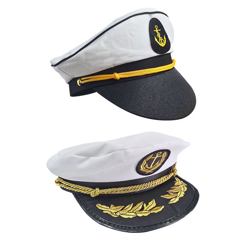 Navy captain hat - navy, fancy